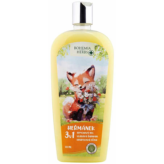 Bohemia Gifts Herbs Rumianek 3w1 żel pod prysznic, szampon i płyn do kąpieli dla dzieci 500 ml