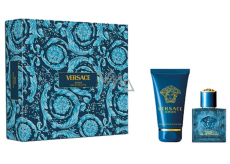 Versace Eros pour Homme woda toaletowa 30 ml + żel pod prysznic 50 ml, zestaw prezentowy dla mężczyzn