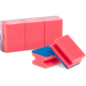 BALhome gąbki do naczyń formowane czerwone 3 szt.