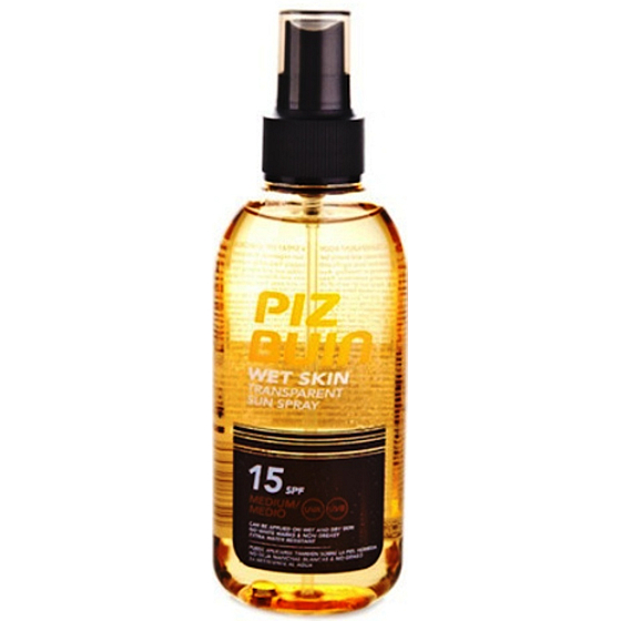 Piz Buin Wet Skin SPF15 transparentní sluneční sprej na vlhkou pokožku 150 ml
