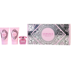 Versace Bright Crystal Absolu parfémovaná voda pro ženy 5 ml + tělové mléko 25 ml + sprchový gel 25 ml, dárková sada