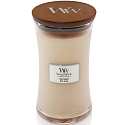 WoodWick White Honey - Bílý med vonná svíčka s dřevěným knotem a víčkem sklo velká 609,5 g