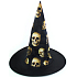 Rappa Halloween Klobouk Čarodějnice s lebkami 35 cm