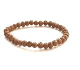 Elastyczny bransoletka Rudraksha z naturalnego nasienia, kulka 6 mm / 16 - 17 cm