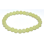 Jade Luminois Light Fosforeskujący, żółte światło w ciemności, bransoletka elastyczna naturalny kamień, kuleczka 6 mm / 16 - 17 cm
