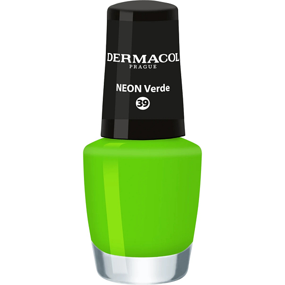 Dermacol Neon Nail Polish Neonový lak na nehty 39 Neon Verde 5 ml