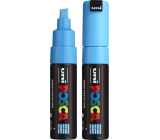Posca Uniwersalny akrylowy marker z szerokim, zwężającym się końcówką 8 mm Jasnoniebieski PC-8K