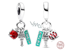 Zawieszka Srebrna 925 New York City Triple 3w1, charms do bransoletki podróżnej