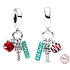 Zawieszka Srebrna 925 New York City Triple 3w1, charms do bransoletki podróżnej