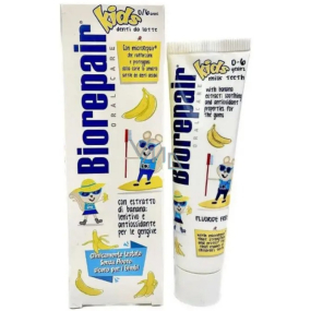 Biorepair Kids Pasta do zębów o smaku bananowym dla dzieci 0-6 lat 50 ml