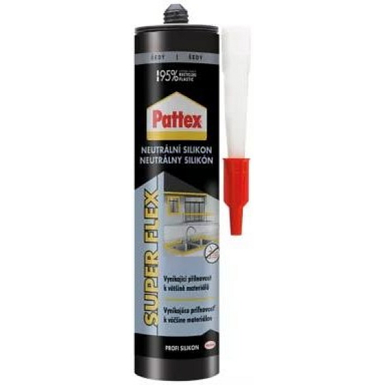 PATTEX Neutrálny silikon, szary, 280 ml