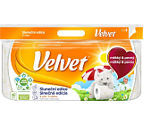 Velvet 3-warstwowy papier toaletowy edycji słonecznej, rolka 18,3 m, 8 rolek