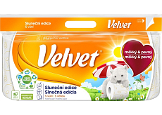 Velvet 3-warstwowy papier toaletowy edycji słonecznej, rolka 18,3 m, 8 rolek