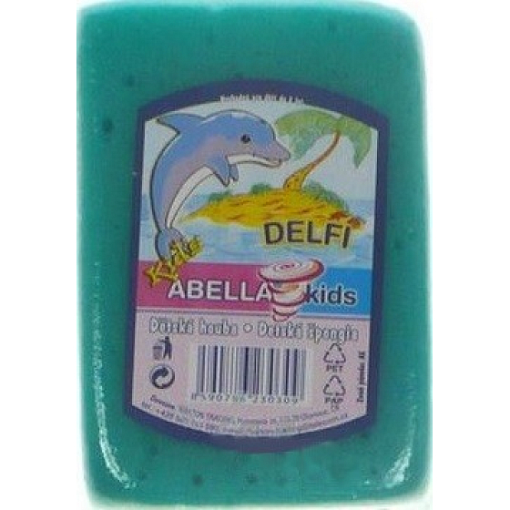 Abella Kids Delfi gąbka kąpielowa 11 x 7 x 4 cm różne kolory 1 sztuka