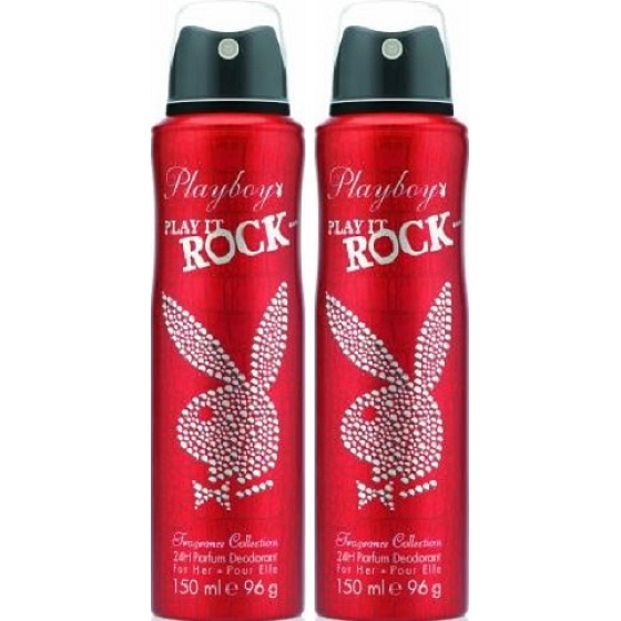 Playboy Play It Rock deodorant sprej pro ženy 2 x 150 ml, kosmetická sada