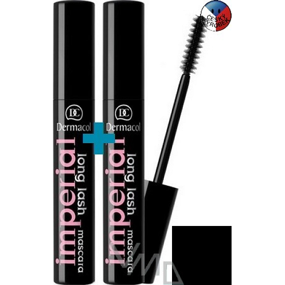 Dermacol Řasenka Imperial Long Lash 1 + 1 kus 2 x 12 ml černá