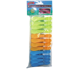 Clanax Klipsy Jumbo do prania plastikowe, kolorowe 12 sztuk
