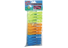 Clanax Klipsy Jumbo do prania plastikowe, kolorowe 12 sztuk