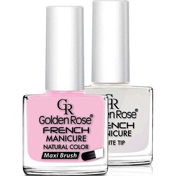 Golden Rose French Manicure Set lak na nehty francouzská manikúra 05 2 x 10,7 ml