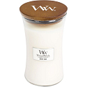 WoodWick White Teak - Bílý teak vonná svíčka s dřevěným knotem a víčkem sklo velká 609,5 g