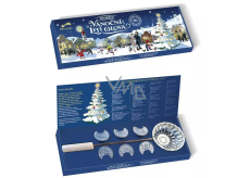 Betlemia Tradycyjne Świąteczne lanie ołowiu 6 sztuk ołowianych monet + łyżka do topienia, zestaw do lania ołowiu