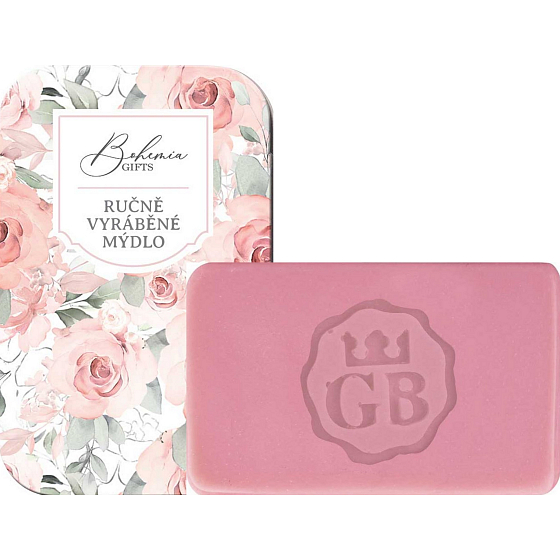 Bohemia Gifts Róża ręcznie wytwarzane mydło toaletowe z gliceryną w puszce 80 g