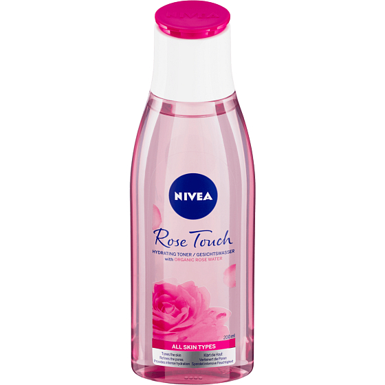 Nivea Rose Touch oczyszczająca nawilżająca woda do twarzy dla wszystkich typów cery 200 ml