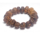 Rudraksha Bodhi Nepalski bransoletka elastyczna z naturalnego nasionka, kuleczka 1 cm / 20 cm