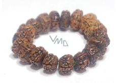 Rudraksha Bodhi Nepalski bransoletka elastyczna z naturalnego nasionka, kuleczka 1 cm / 20 cm