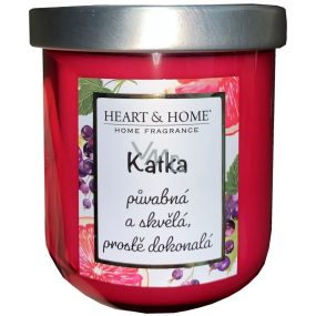 Heart & Home Świeca zapachowa grejpfrut i czarna porzeczka o imieniu Katka 110 g