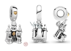 Charm Srebrny 925 Disney zamek - życie to bajka, zawieszka na bransoletkę
