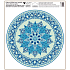 Okenní fólie bez lepidla Modro-zelená mandala 30 x 33,5 cm