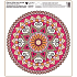 Folia okienna bez kleju czerwono-różowa mandala 30 x 33,5 cm