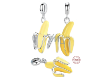 Zawieszka ze srebra 925 Banan, charms do bransoletki biżuterii