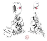 Zawieszka ze srebra 925 Disney Bambi i Kubuś, 2w1 charms do bransoletki Boże Narodzenie
