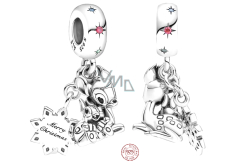 Zawieszka ze srebra 925 Disney Bambi i Kubuś, 2w1 charms do bransoletki Boże Narodzenie