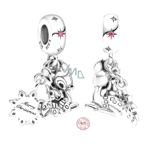 Zawieszka ze srebra 925 Disney Bambi i Kubuś, 2w1 charms do bransoletki Boże Narodzenie Zawieszka ze srebra 925 Disney Bambi i Kubuś, 2w1 charms do bransoletki Boże Narodzenie