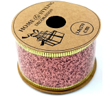 Taśma Emocio ciemnoróżowa z różowym brokatem 2700 x 38 mm