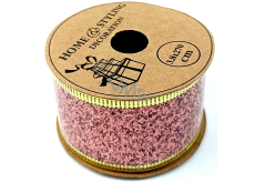 Taśma Emocio ciemnoróżowa z różowym brokatem 2700 x 38 mm