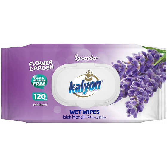 Kalyon Lavender - Levandule vlhčené ubrousky 120 kusů