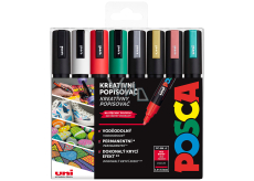 Posca Zestaw markerów akrylowych 1,8 - 2,5 mm mix kolorów winnych 8 szt. PC-5M