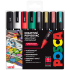 Posca Zestaw markerów akrylowych 1,8 - 2,5 mm mix kolorów winnych 8 szt. PC-5M