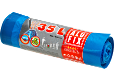 Alufix Premium pytle na odpad, zatahovací, 20 µ, 53 × 60 cm, 35 l, 15 ks