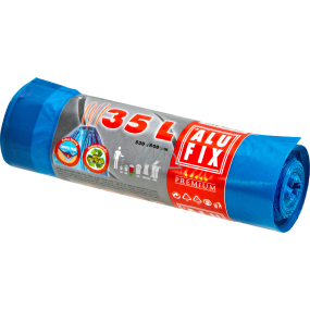 Alufix Premium pytle na odpad, zatahovací, 20 µ, 53 × 60 cm, 35 l, 15 ks Alufix Premium pytle na odpad, zatahovací, 20 µ, 53 × 60 cm, 35 l, 15 ks