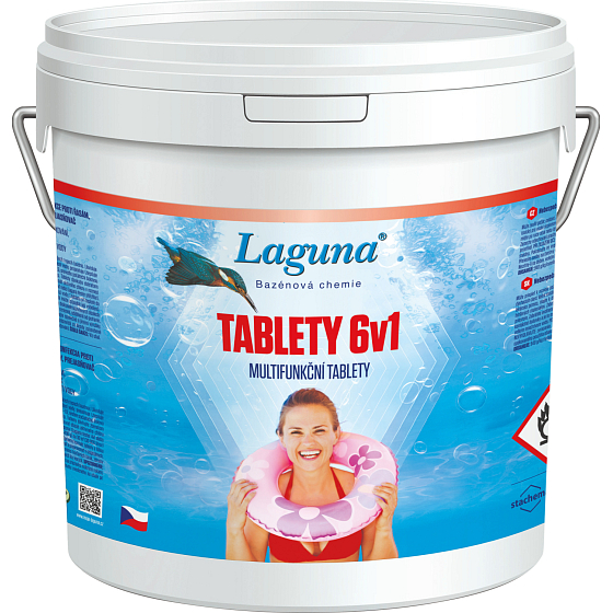 Laguna 6 v 1 multifunkční tablety pro celosezónní údržbu vody v bazénu, 3,2 kg