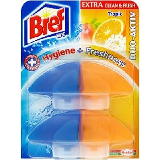 Bref Duo Aktiv Extra Clean & Fresh Tropic WC gel náhradní náplň 2x60 ml