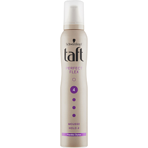 Taft Perfect Flex, pianka do włosów ultra mocno utrwalająca, siła utrwalenia 4, 200 ml