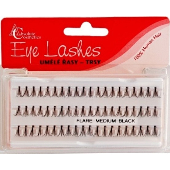 Absolute Cosmetics Eye Lashes Flare Under Black nalepovací trsy 14110-U černé 60 trsů