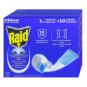 Raid Elektrický odpařovač, suchý polštářek 1+10 ks