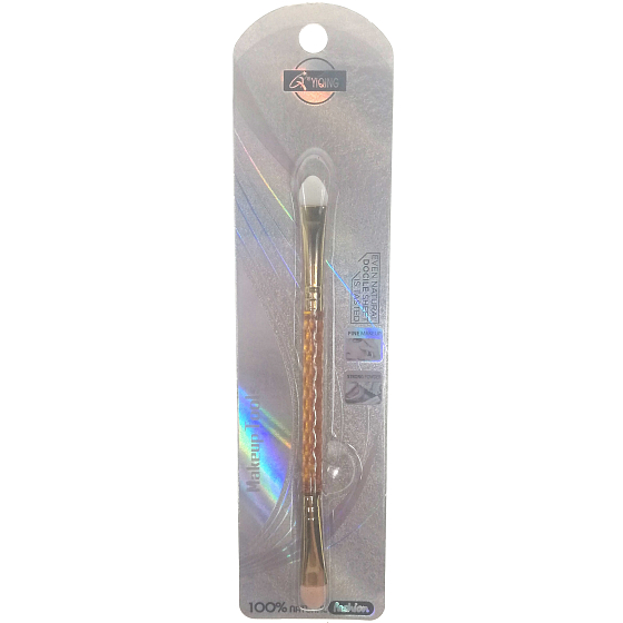 YiQing Kosmetický štětec aplikátor na oční stíny, oboustranný/molitanové špičky 13 cm B 205 1